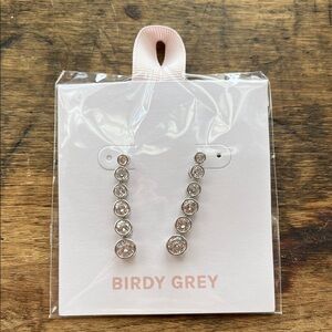 Birdy Grey Crystal Drop Earrings